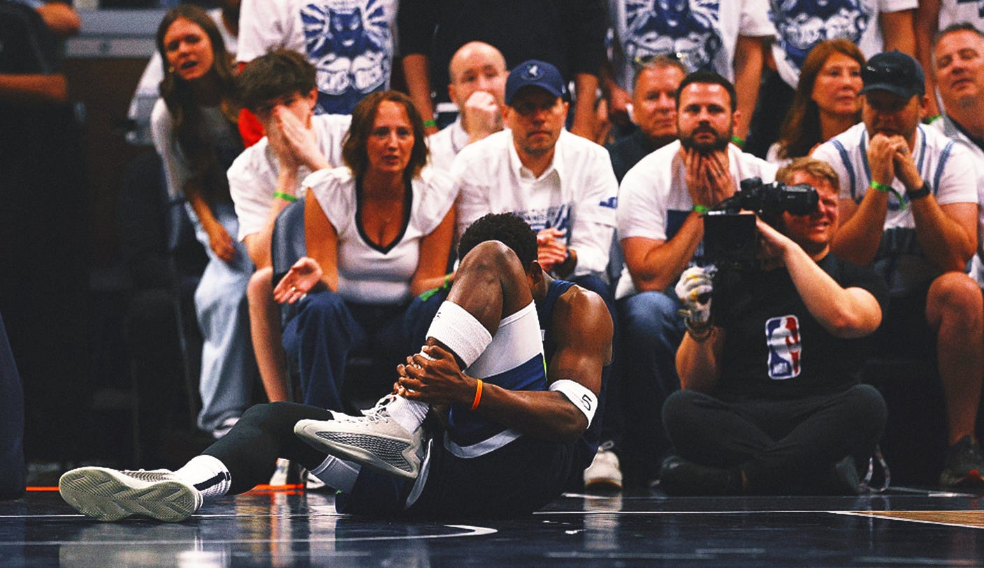 Anthony Edwards returns to Game 2 after spraining his left ankle