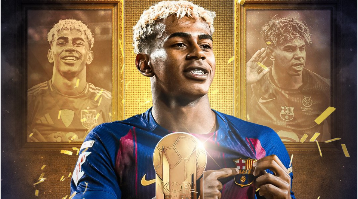 Lamine Yamal beats Désiré Doué to Kopa trophy – More records tumbled