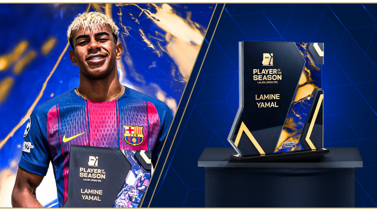 Lamine Yamal delighted to receive Transfermarkt’s “Player of the Season” award